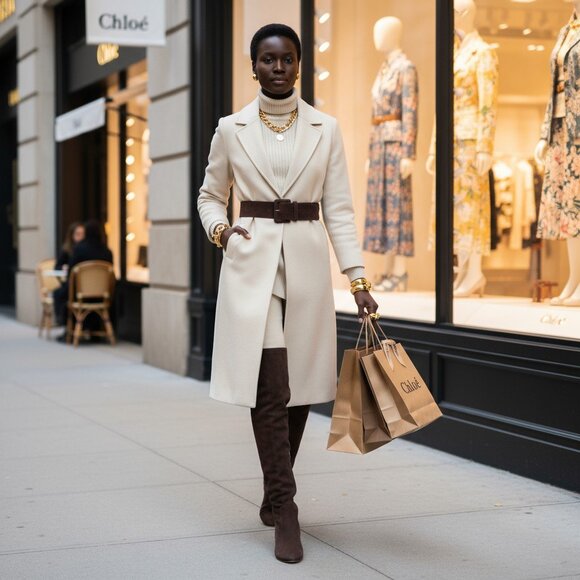 CHLOE Boots OTK Riding with Lace up Back Detail sz 38 - Picture 4 of 12